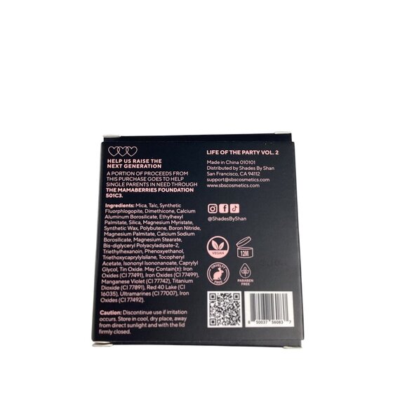 Shades By Shan Life Of The Party Vol. 2 Eyeshadow Palette 4.8g Makeup Beauty New - Picture 4 of 5